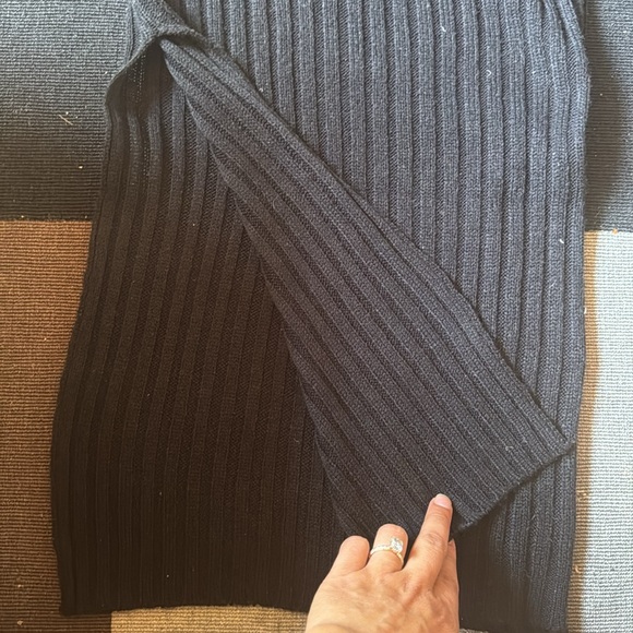 Brave Soul London: Cubo Ribbed Jumper Dress w/Side Split in Black - like new - Picture 6 of 9